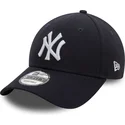 kepure-islenkta-tamsiai-melyna-reguliuojamas-9forty-side-patch-new-york-yankees-mlb-new-era