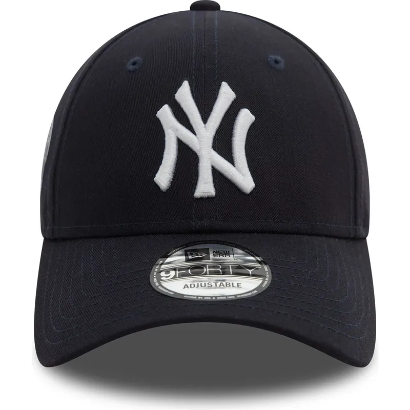 kepure-islenkta-tamsiai-melyna-reguliuojamas-9forty-side-patch-new-york-yankees-mlb-new-era