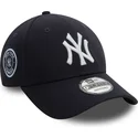 kepure-islenkta-tamsiai-melyna-reguliuojamas-9forty-side-patch-new-york-yankees-mlb-new-era