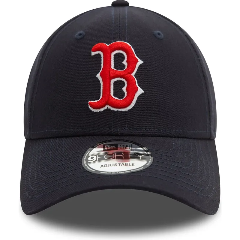 kepure-islenkta-tamsiai-melyna-reguliuojamas-9forty-side-patch-boston-red-sox-mlb-new-era