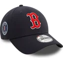 kepure-islenkta-tamsiai-melyna-reguliuojamas-9forty-side-patch-boston-red-sox-mlb-new-era