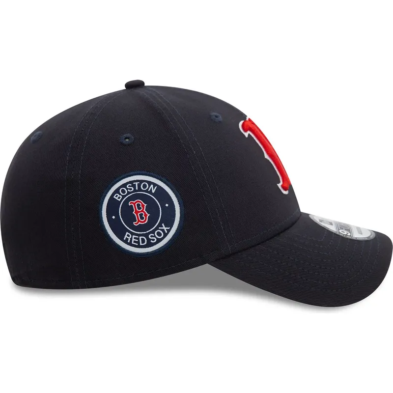 kepure-islenkta-tamsiai-melyna-reguliuojamas-9forty-side-patch-boston-red-sox-mlb-new-era