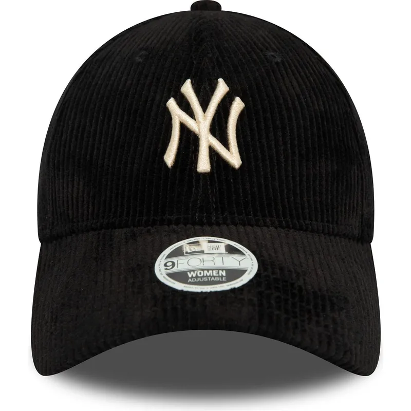 kepure-islenkta-juoda-reguliuojamas-9forty-cord-new-york-yankees-mlb-new-era