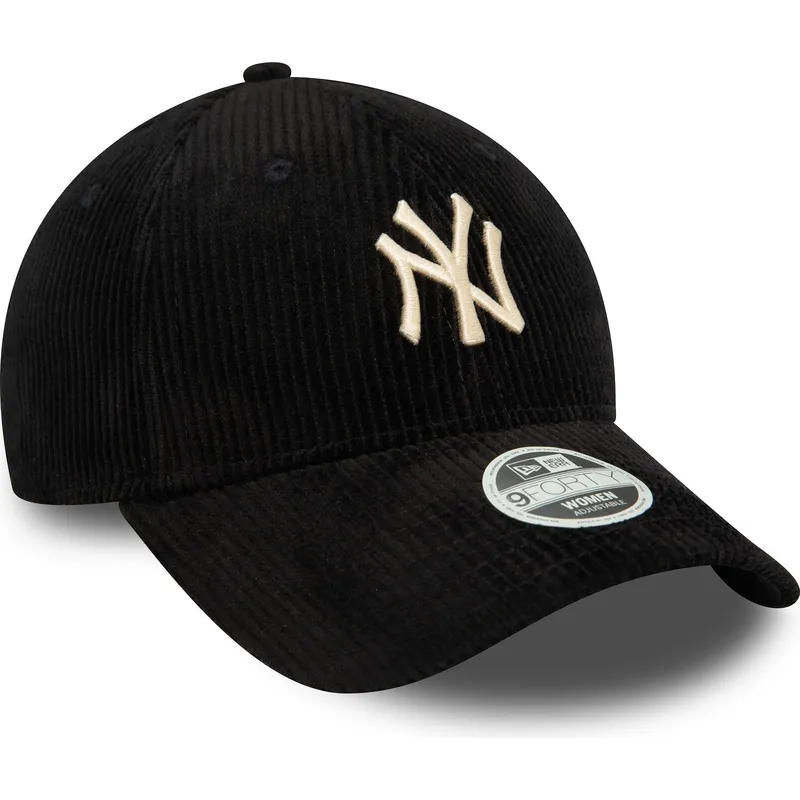 kepure-islenkta-juoda-reguliuojamas-9forty-cord-new-york-yankees-mlb-new-era
