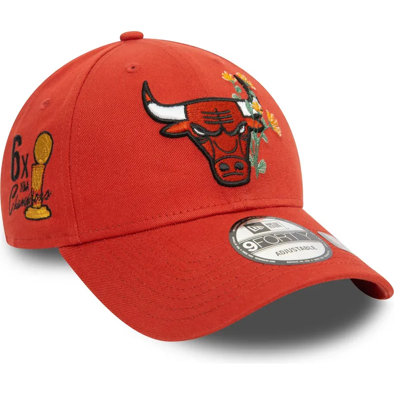 czapka-z-zakrzywionym-daszkiem-pomaranczowa-regulowana-9forty-flower-icon-chicago-bulls-nba-od-new-era