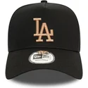 czarna-czapka-z-zakrzywionym-daszkiem-snapback-z-bezowym-logo-9forty-e-frame-league-essential-los-angeles-dodgers-mlb-marki-new-