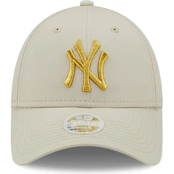 Kepurė išlenkta smėlio reguliuojama juostelė dorado 9FORTY Metallic New York Yankees MLB New Era