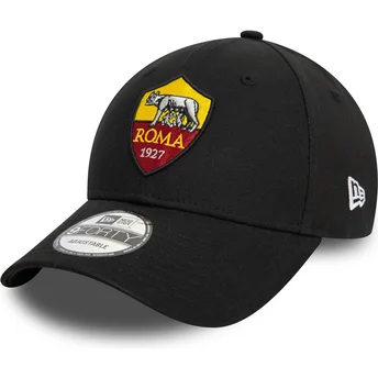 Kepurė išlenkta juoda reguliuojamas 9FORTY Core Associazione Sportiva Roma Serie A New Era