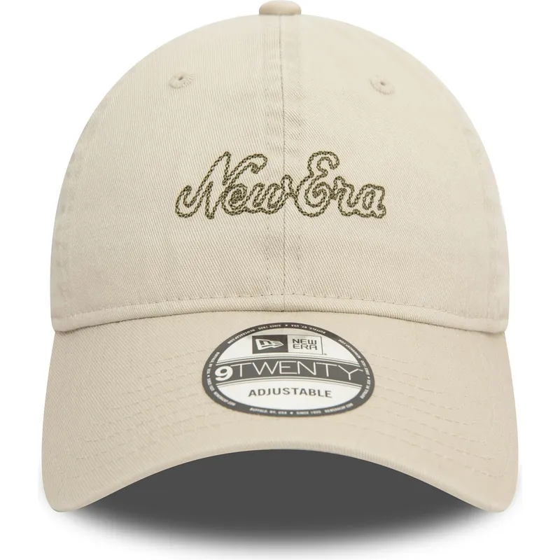bezowa-czapka-z-zakrzywionym-daszkiem-regulowana-9twenty-heritage-script-od-new-era