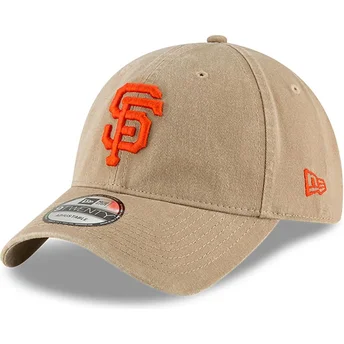 Beżowa, regulowana czapka z zakrzywionym daszkiem 9TWENTY Core Classic San Francisco Giants MLB od New Era