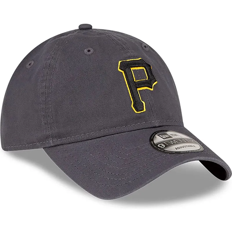 cap-islenkta-gray-adjustable-strap-9twenty-core-classic-pittsburgh-pirates-mlb-new-era