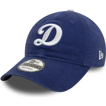 Niebieska zakrzywiona czapka z daszkiem 9TWENTY Core Classic Los Angeles Dodgers MLB od New Era, regulowana.