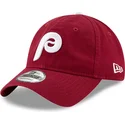 kepure-islenkta-raudona-reguliuojama-juostele-9twenty-core-classic-philadelphia-phillies-mlb-new-era