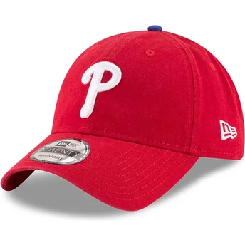 Czerwona regulowana czapka z zakrzywionym daszkiem 9TWENTY Core Classic Philadelphia Phillies MLB New Era