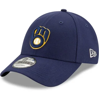 Regulowana granatowa czapka z zakrzywionym daszkiem 9FORTY The League Milwaukee Brewers MLB od New Era