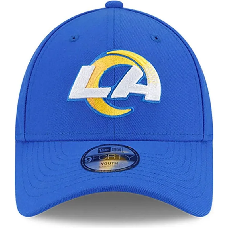 kepure-islenkta-melyna-reguliuojama-juostele-vaikams-9forty-the-league-los-angeles-rams-nfl-new-era