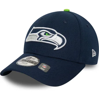 Cap išlenkta navy blue adjustable strap vaikams 9FORTY The League Seattle Seahawks NFL New Era