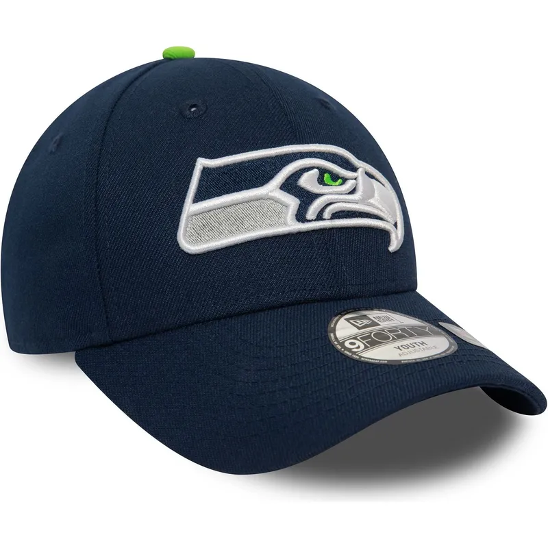 cap-islenkta-navy-blue-adjustable-strap-vaikams-9forty-the-league-seattle-seahawks-nfl-new-era