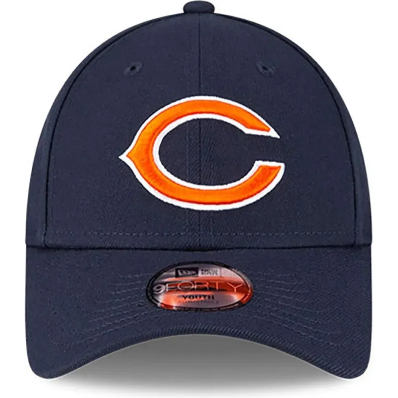 cap-islenkta-navy-blue-adjustable-strap-vaikams-9forty-the-league-chicago-bears-nfl-new-era