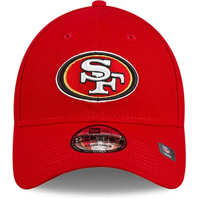 kepure-islenkta-raudona-reguliuojamas-9forty-the-league-team-colour-san-francisco-49ers-nfl-new-era