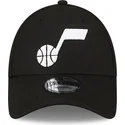 kepure-islenkta-juoda-reguliuojama-juostele-9forty-the-league-utah-jazz-nba-new-era