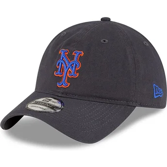 Kepurė išlenkta pilka reguliuojama juostelė 9TWENTY Core Classic New York Mets MLB New Era