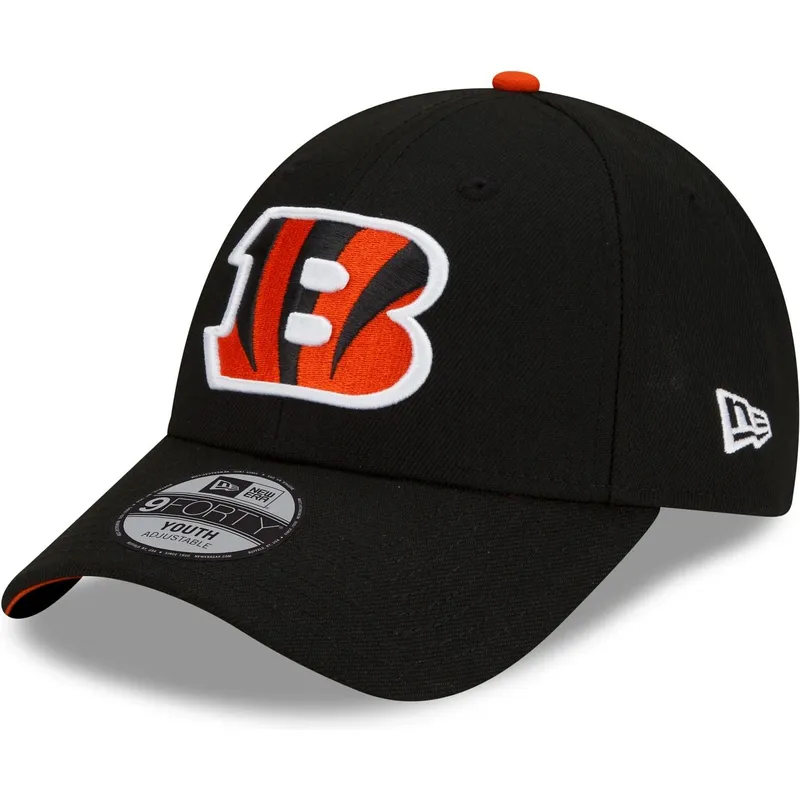 czarna-regulowana-czapka-z-daszkiem-dla-dziecka-9forty-the-league-cincinnati-bengals-nfl-new-era