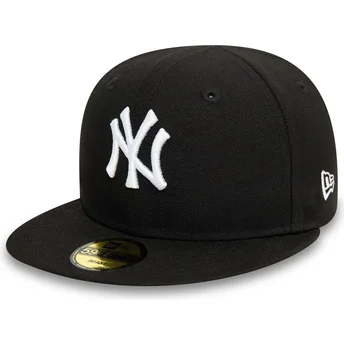 Kepurė plokščia juoda priglundantis vaikams 59FIFTY My First New York Yankees MLB New Era