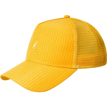 Czapka trucker żółta Seersucker Mesh Warm Apricot od Kangol