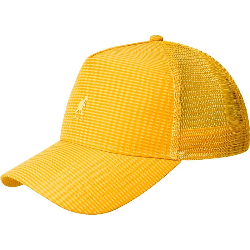 kepure-islenkta-vilkikas-geltona-snapback-seersucker-mesh-warm-apricot-kangol