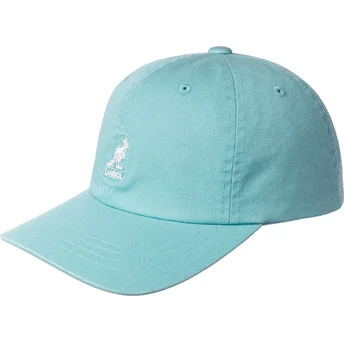 Kepurė išlenkta mėlyna reguliuojama juostelė claro Washed Baseball Blue Tint Kangol