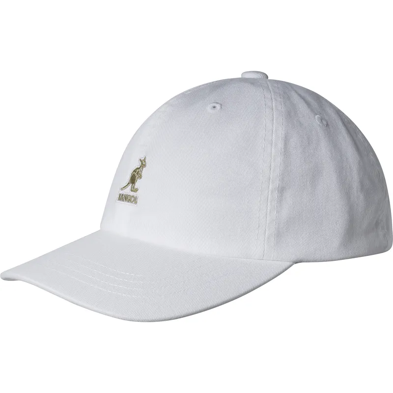 kepure-islenkta-balta-reguliuojama-juostele-washed-baseball-white-kangol