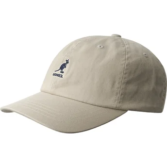 Beżowa regulowana czapka z daszkiem Washed Baseball Khaki od Kangol