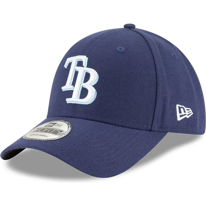 kepure-islenkta-tamsiai-melyna-reguliuojamas-9forty-the-league-tampa-bay-rays-mlb-new-era