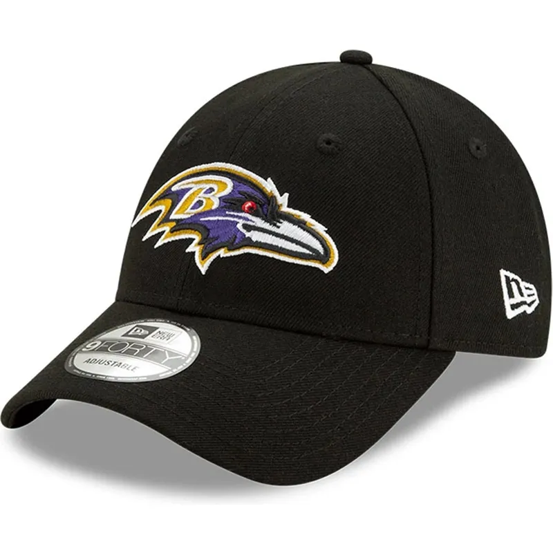 kepure-islenkta-juoda-reguliuojamas-9forty-the-league-baltimore-ravens-nfl-new-era