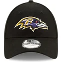 kepure-islenkta-juoda-reguliuojamas-9forty-the-league-baltimore-ravens-nfl-new-era