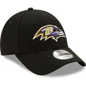 kepure-islenkta-juoda-reguliuojamas-9forty-the-league-baltimore-ravens-nfl-new-era