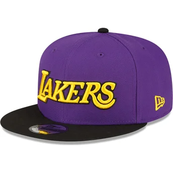 Cap plokščia violet snapback 9FIFTY Statement Los Angeles Lakers NBA New Era