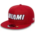 kepure-plokscia-raudona-snapback-9fifty-statement-miami-heat-nba-new-era