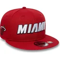 kepure-plokscia-raudona-snapback-9fifty-statement-miami-heat-nba-new-era