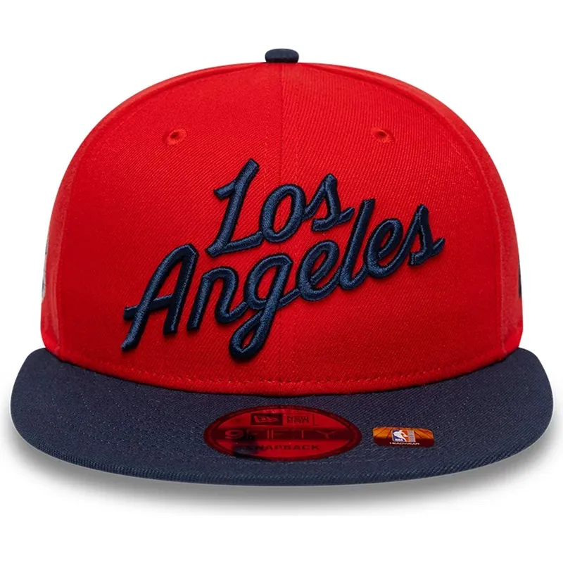 kepure-plokscia-raudona-snapback-9fifty-statement-los-angeles-clippers-nba-new-era