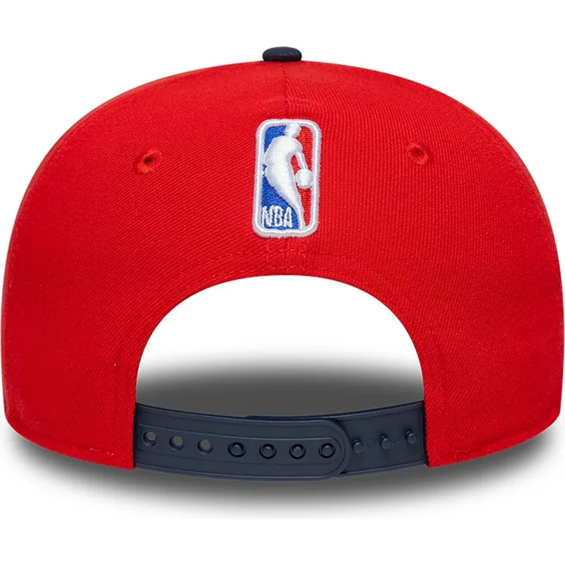 czerwono-granatowa-plaska-czapka-snapback-9fifty-statement-los-angeles-clippers-nba-new-era