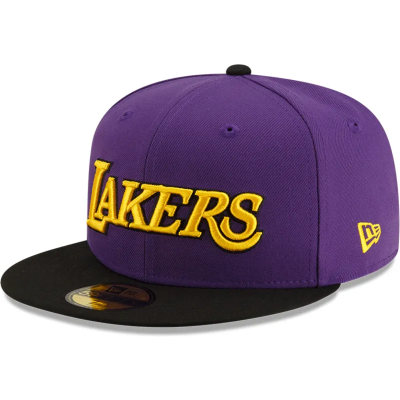 czapka-plaska-fioletowa-i-czarna-dopasowana-59fifty-statement-los-angeles-lakers-nba-new-era