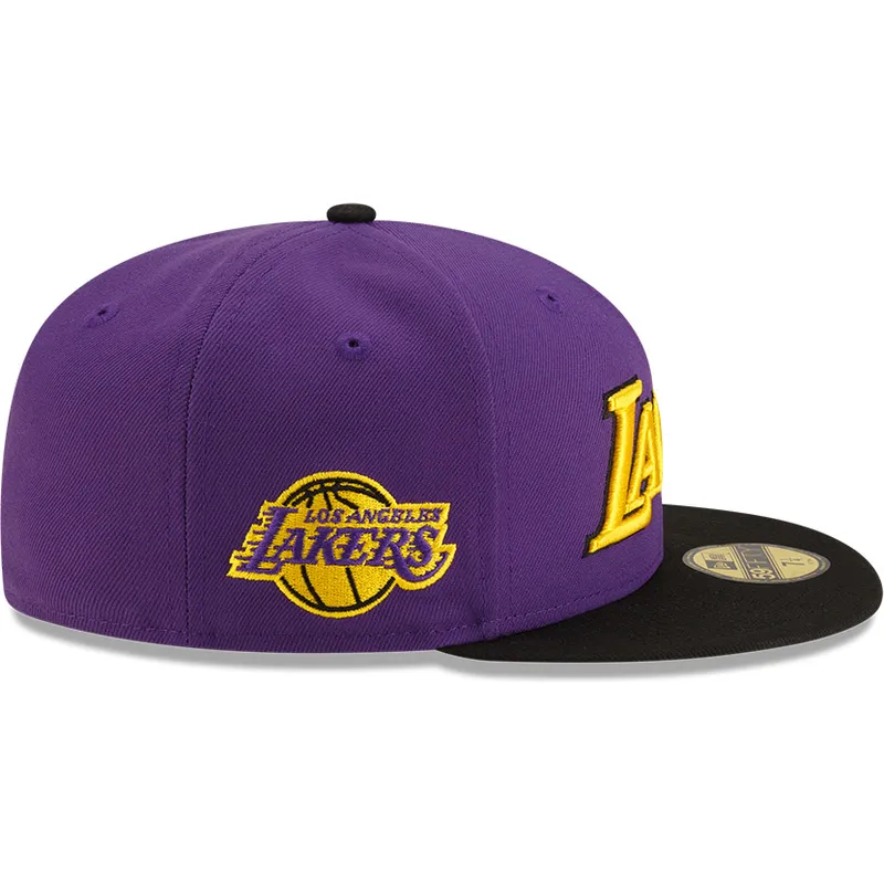 czapka-plaska-fioletowa-i-czarna-dopasowana-59fifty-statement-los-angeles-lakers-nba-new-era