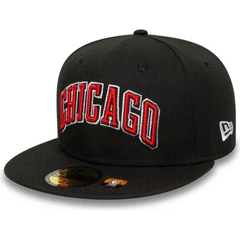 Kepurė plokščia juoda priglundanti 59FIFTY Statement Chicago Bulls NBA New Era