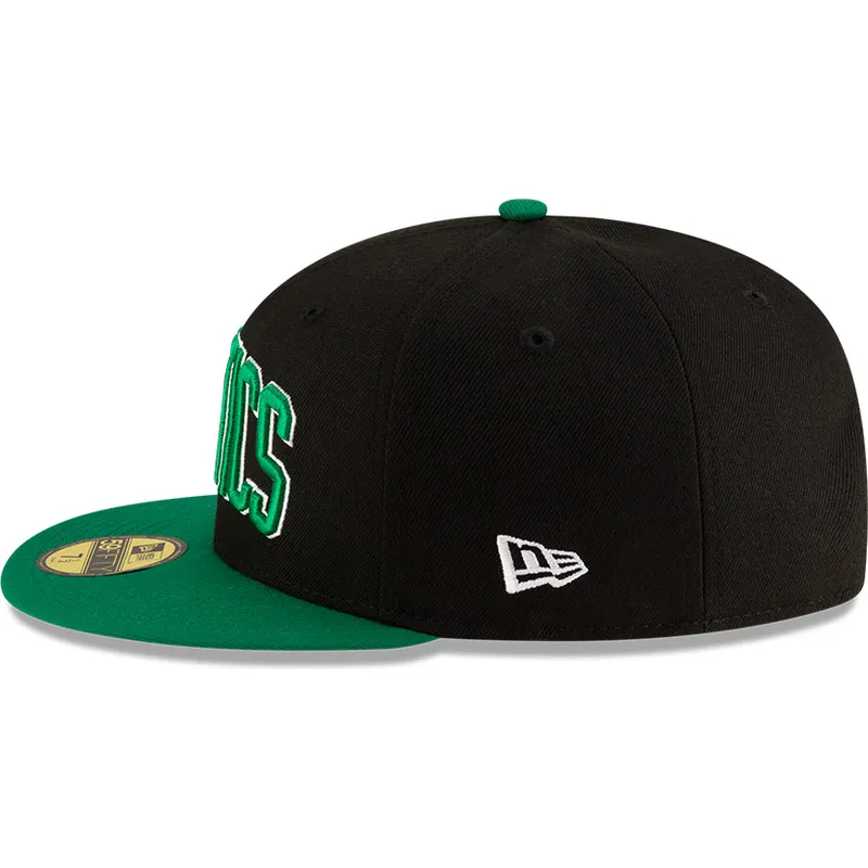 kepure-plokscia-juoda-priglundantis-59fifty-statement-boston-celtics-nba-new-era