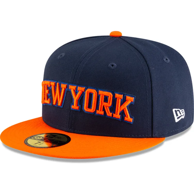 kepure-plokscia-tamsiai-melyna-priglundantis-59fifty-statement-new-york-knicks-nba-new-era