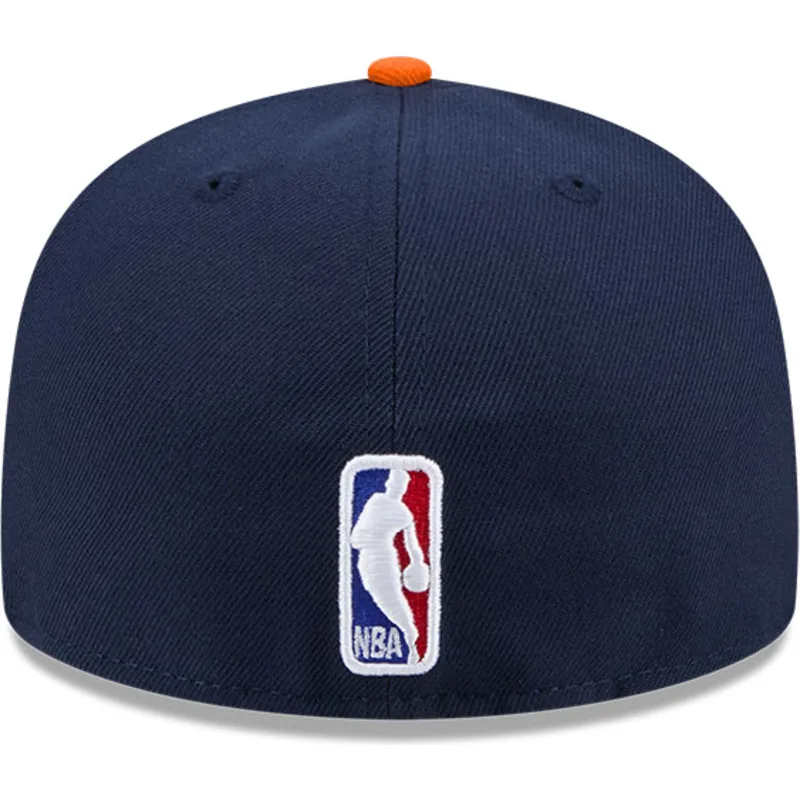 kepure-plokscia-tamsiai-melyna-priglundantis-59fifty-statement-new-york-knicks-nba-new-era