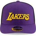 fioletowo-czarna-zakrzywiona-czapka-snapback-9seventy-statement-stretch-snap-los-angeles-lakers-nba-new-era