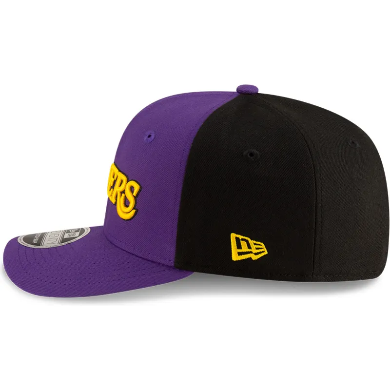 kepure-islenkta-violetine-snapback-9seventy-statement-stretch-snap-los-angeles-lakers-nba-new-era